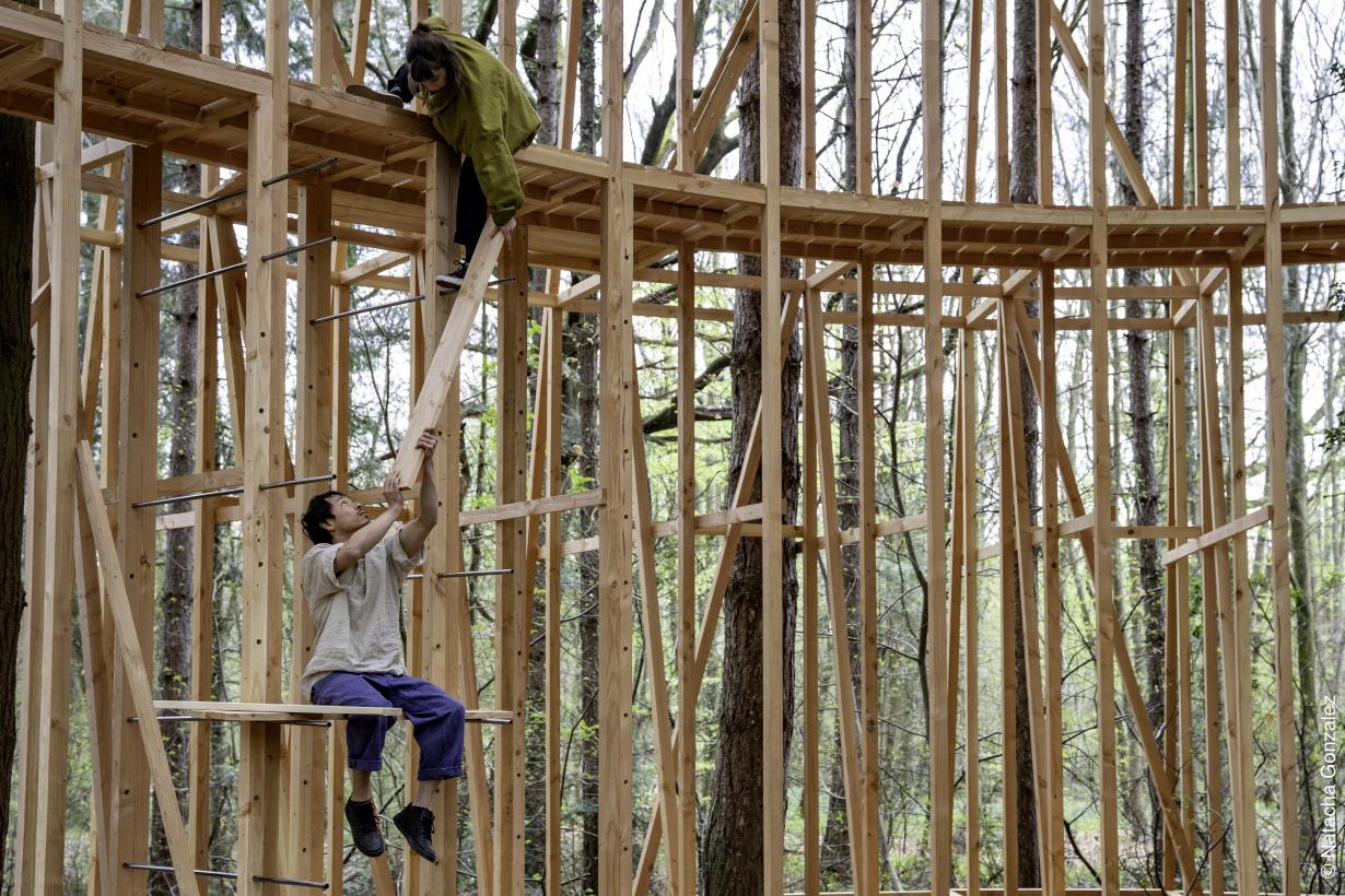 Jean-Yves Phuong et Jeanne Stuart, forêt régionale de Bondy © Natacha Gonzalez