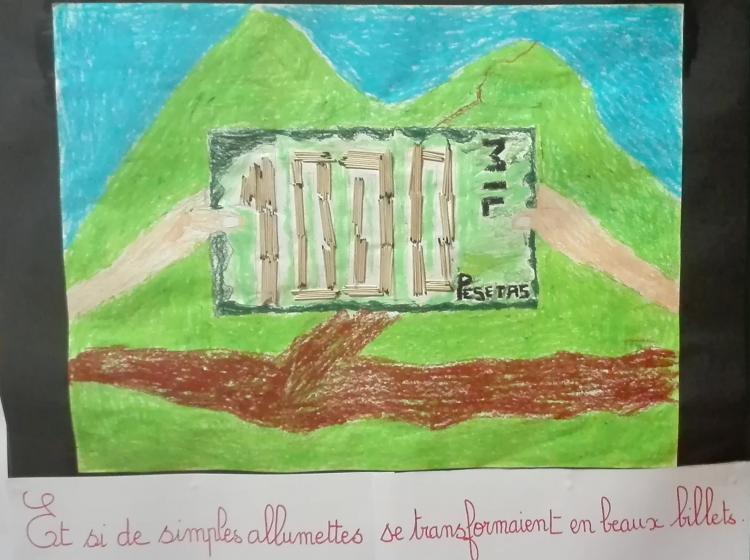 Cette histoire nous a amenés à produire deux interprétations plastiques