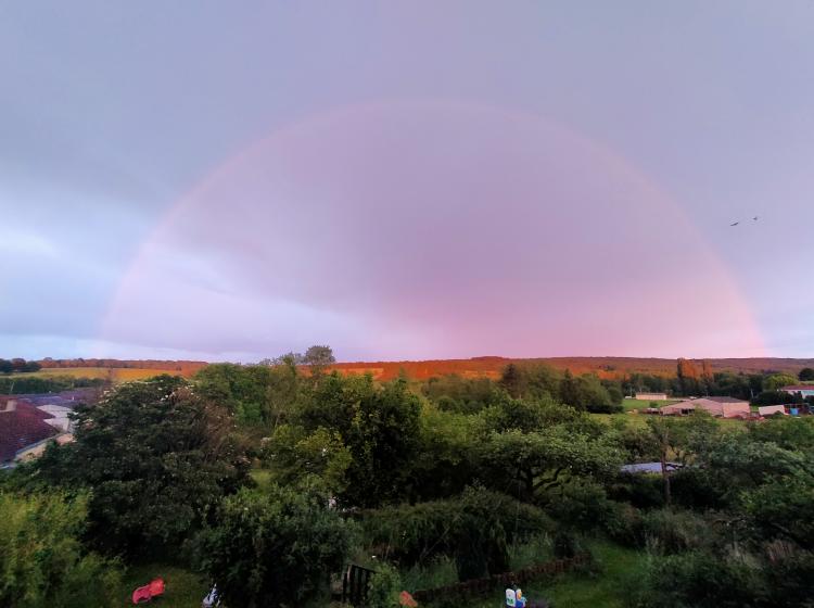 arc en ciel au balcon