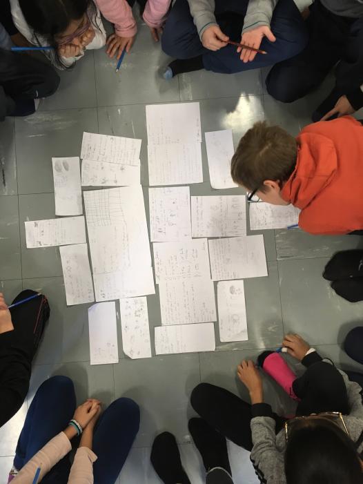 classe feuilles écrits