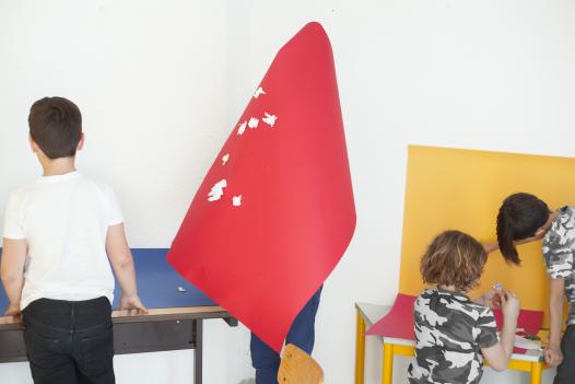 Préparation des studio par groupes d'élèves