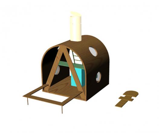 modélisation 3D cabane enfant