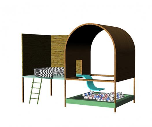modélisation 3D cabane enfant