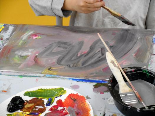 enfant peinture