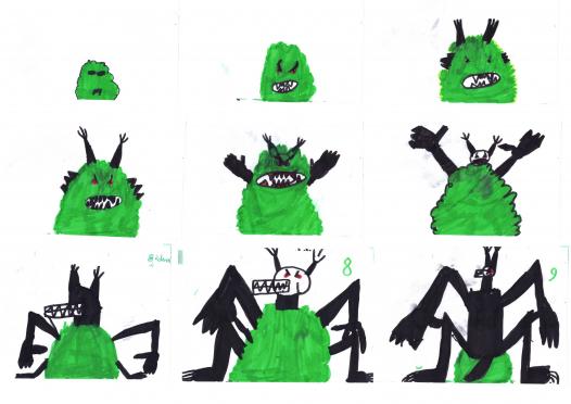 loup buisson dessin enfant méchant loup