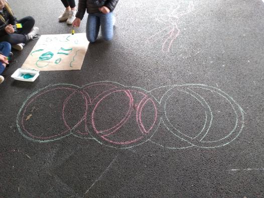 Redessin à la peinture. 