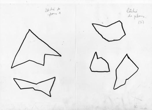 formes obtenues par lancé de jetons