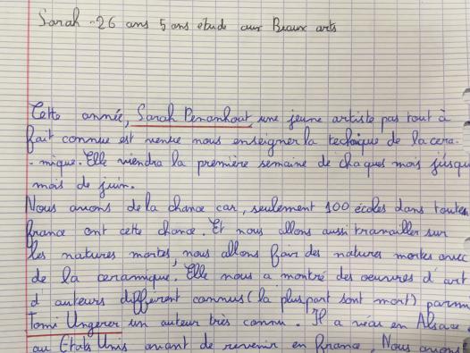 Une artiste pas tout à fait connue