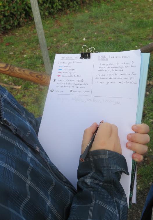 feuille de prise de note