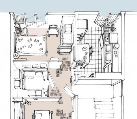 Relevé habité : Le logement de Colette