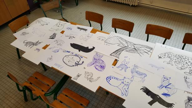 Plusieurs séances de dessin