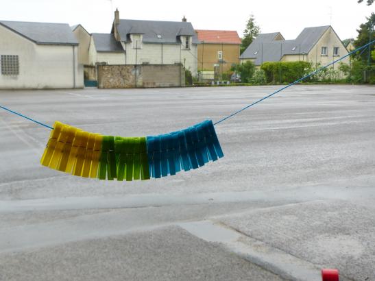 La cour de récréation en ce lundi pluvieux de mai !