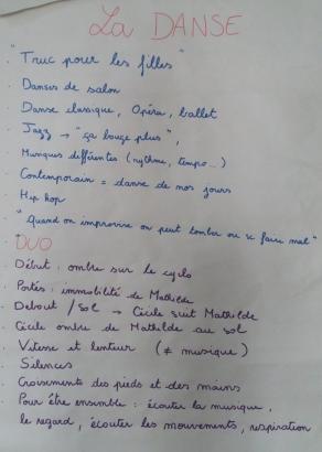Réponses des élèves suite à notre premier échange 