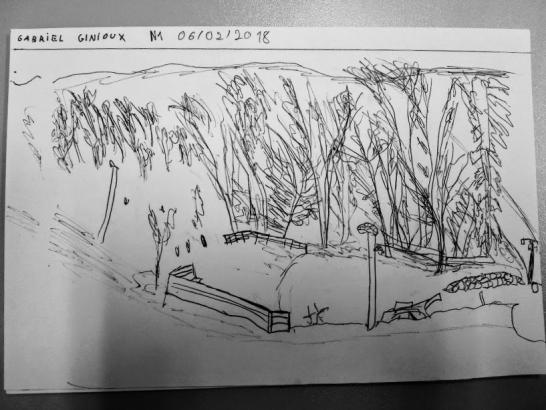 Dessiner depuis la cour