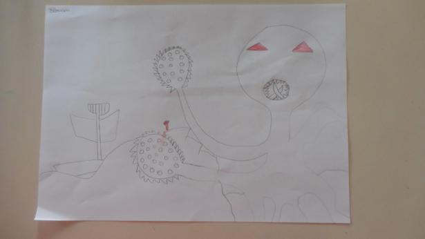Les illustrations de leurs histoires en groupe