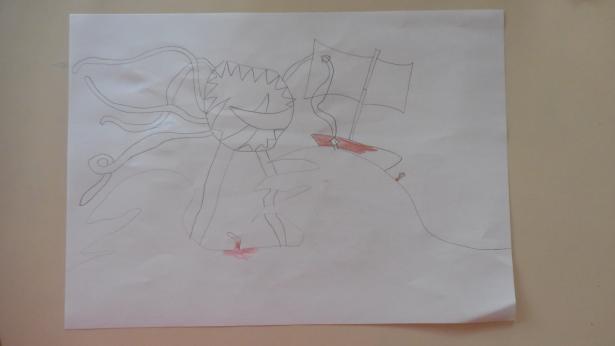 Les illustrations de leurs histoires en groupe