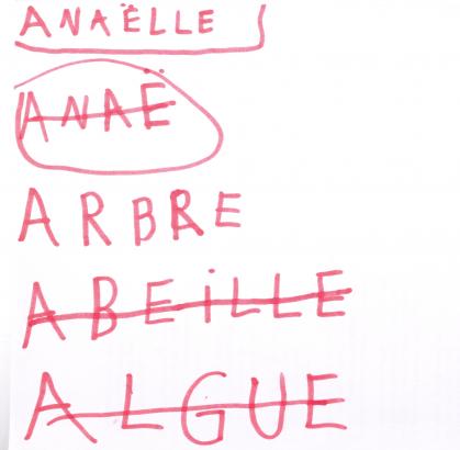 Voici quelques exemples dans la sélection des mots