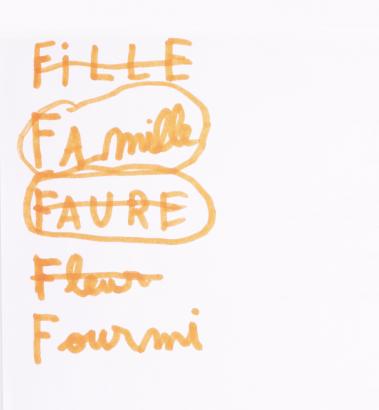 Voici quelques exemples dans la sélection des mots