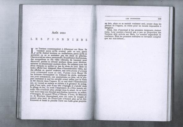 "Chroniques Martiennes" de Ray Bradbury, Éditions Denoël, Collection "Présence du futur", 1954.