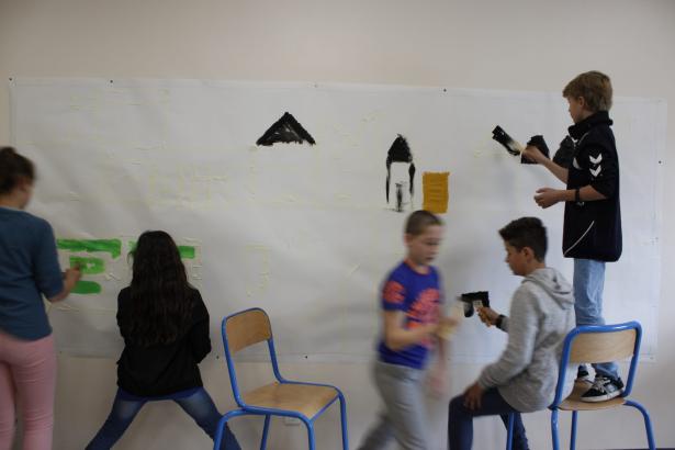 Quelques étapes de la Fresque animée