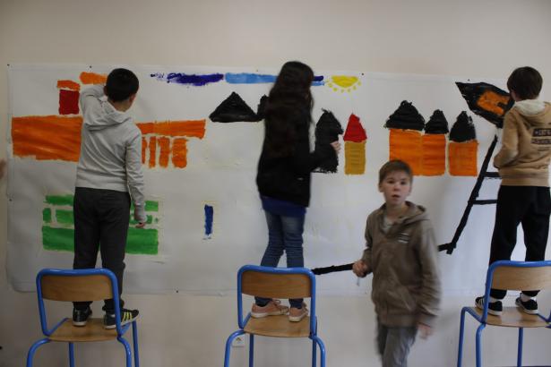 Quelques étapes de la Fresque animée