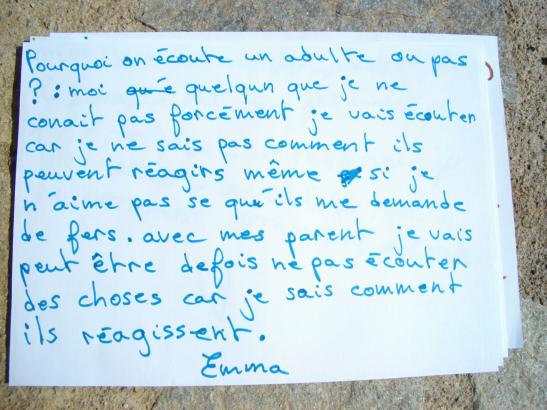 Ateliers philo créative et débat philo : l'autorité dans l'éducation