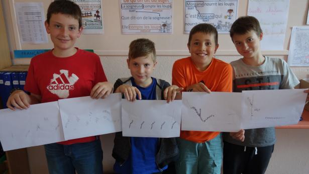 ...accompagnée de leurs auteurs : Alexis, Nathan, Justin et Romain. 