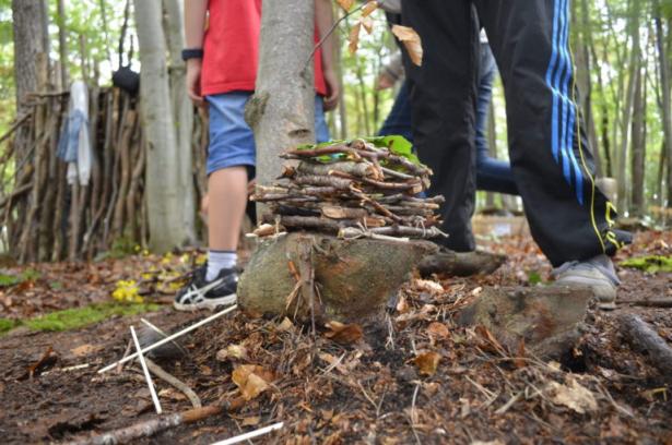 la partie construction en forêt