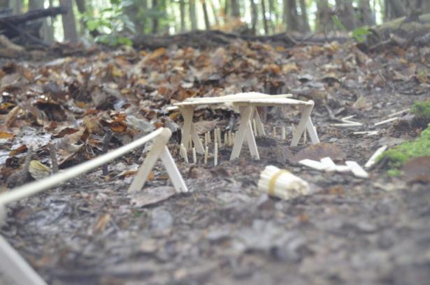 la partie construction en forêt