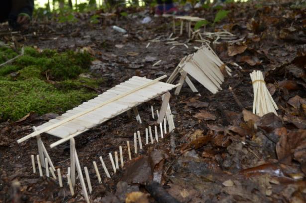 la partie construction en forêt