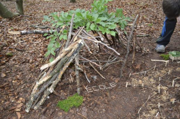 la partie construction en forêt