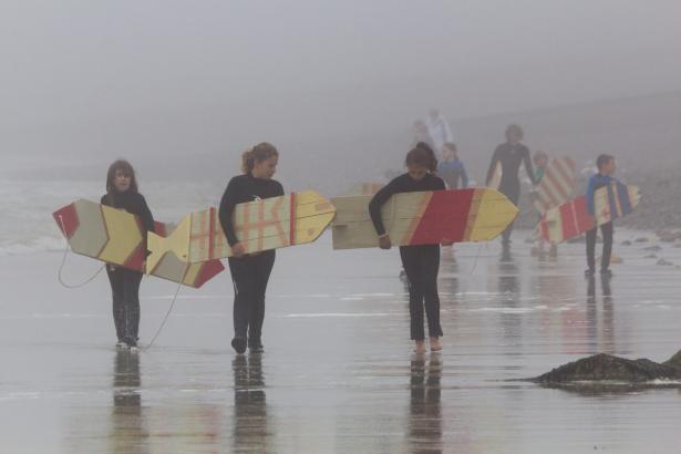 Test des objets de glisse dans les vagues de Pourville