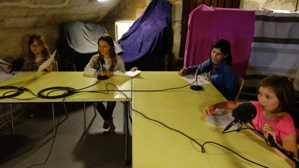Les Pinsons des arbres, en séance de studio. 
