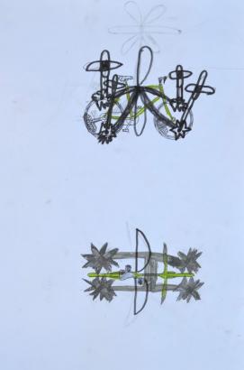 Des dessins de vélos volants