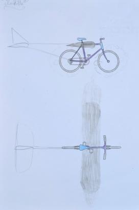 Des dessins de vélos volants