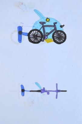 Des dessins de vélos volants
