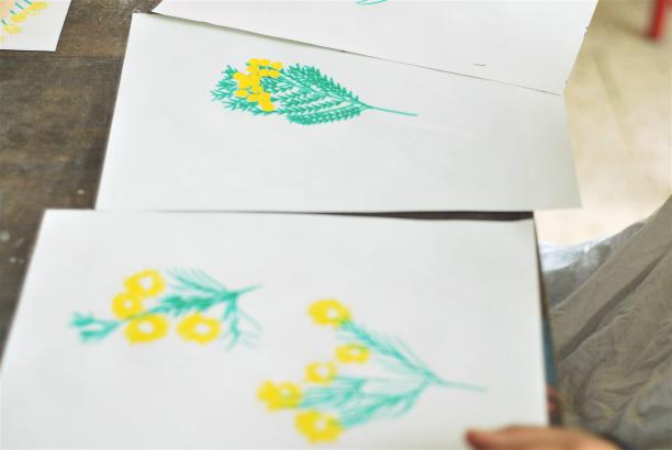 Dessin de mimosa des enfants