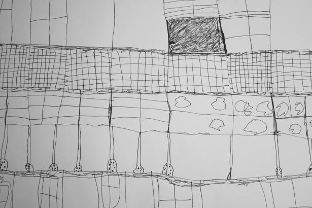 Une étape en dessin