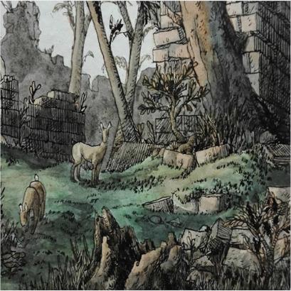 Ce dessin est un exemple d’illustrations que les enfants pourraient faire dans l’album sonore, accompagnés par le dessinateur de cette image. Néanmoins, cela pourrait aussi être un dessin à partir d’une photographie de la grotte, ou un...