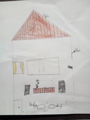 Cabane coloriée