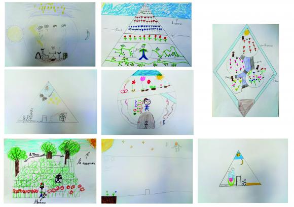dessins des enfants sur La Terre, l'Homme, le Cosmos