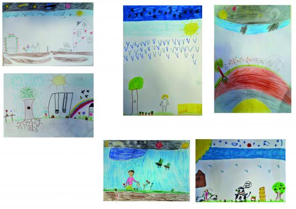 dessins des enfants sur La Terre, l'Homme, le Cosmos
