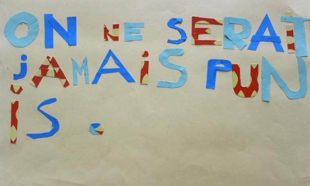 On ne serait jamais punis doléance enfant graphisme Héloïse Dravigney