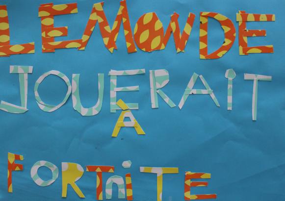 Tout le monde jouerait à fortnite doléance enfant graphisme Héloïse Dravigney