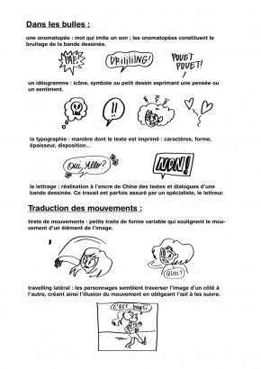 vocabulaire de la bande dessinée