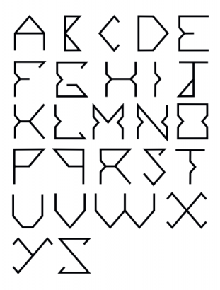 Alphabet à partir des colombages 