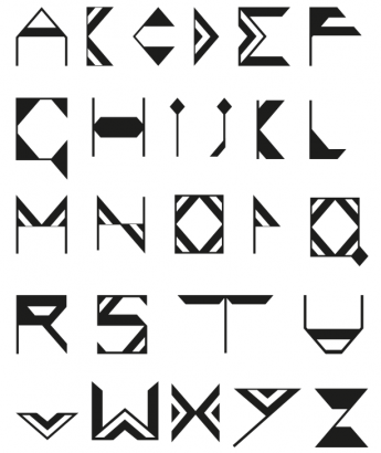 Alphabet 2 à partir des colombages