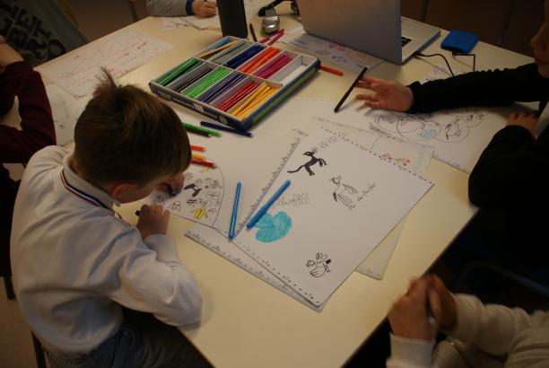 Atelier de dessin, réalisation de partitions (Marzoug)