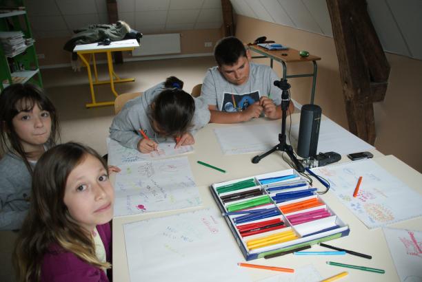 Atelier de dessin, réalisation de partitions (Ritoulila)