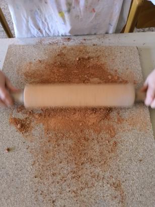 Atelier Marbré, projet pâtissez-tapissez ! programme Création en cours. Ecole Lou Malhoulet
